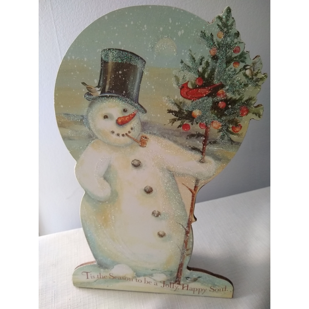 Victorian Style Snowman Tabletop Christmas Decor